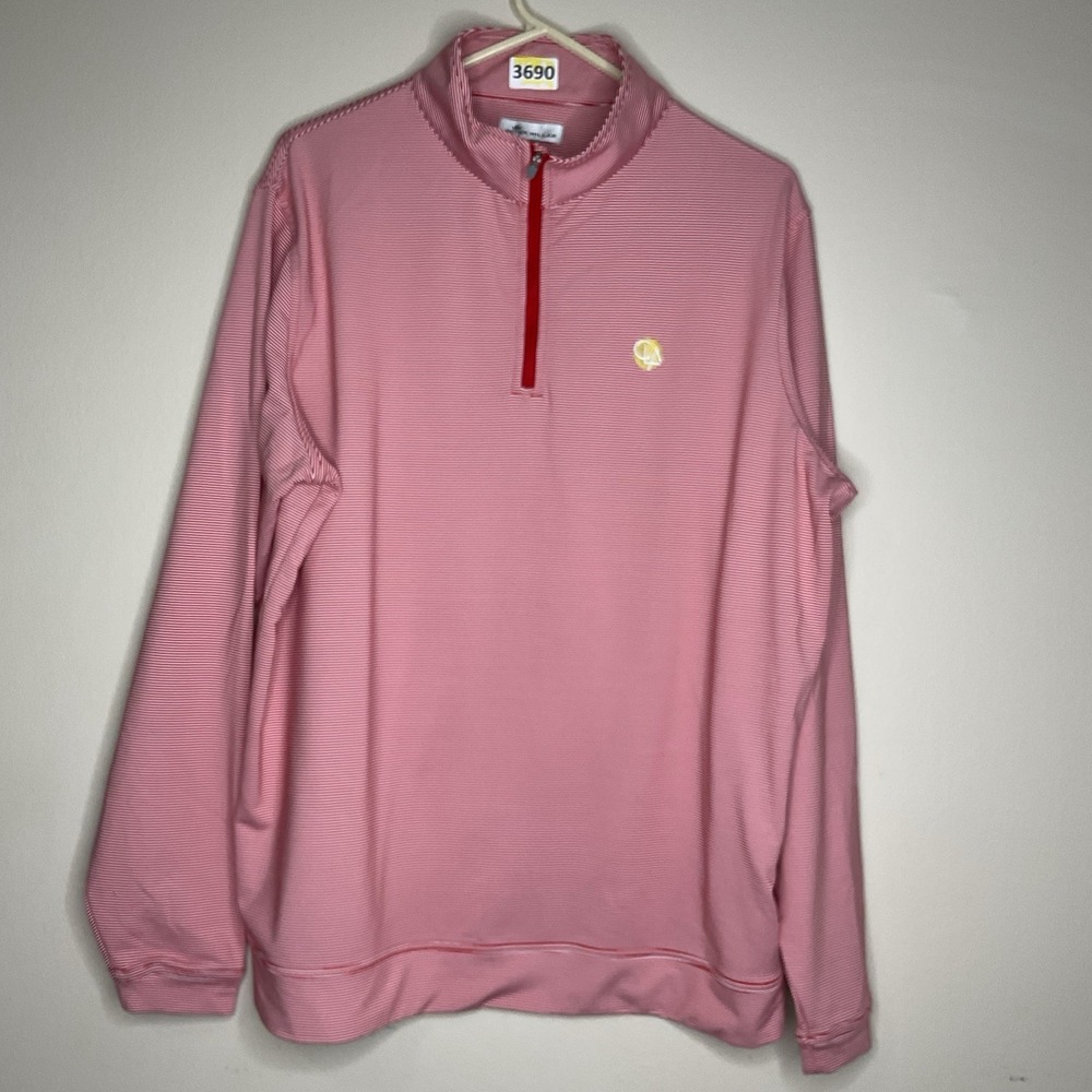 Peter Millar Quarter Zip‎ Performance Red White S… - image 6